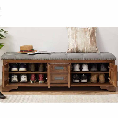 European style high-end shoe storage bench