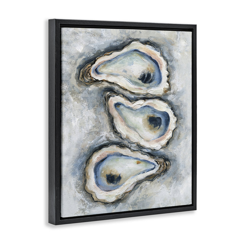 Cadre flottant Organic Oyster Bar, design par Carol Robinson, H 21 po x l 17 po, Cadre flottant noir de jais