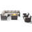 Ingvald 8- Person Outdoor PE Wicker Patio Conversation Set with Fire Pit and Cushions-1963145783-1963145778