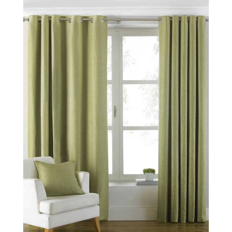 Sheer Curtain Pair, 229 W x 137 D cm, Green