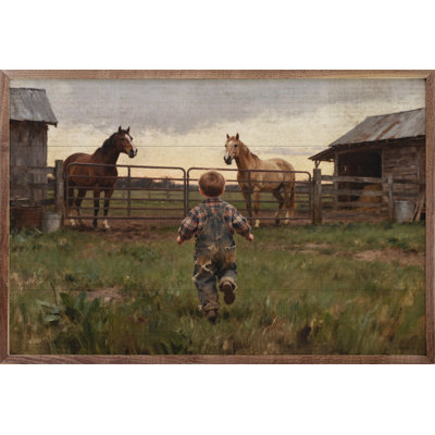 Un garçon et ses chevaux