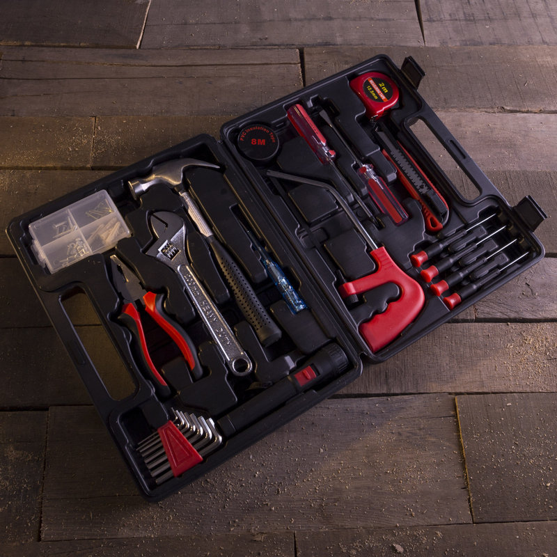 Stalwart Household Hand Tools, 65 Piece Tool Set  - Set Includes Hammer, Screwdriver Set and Pliers