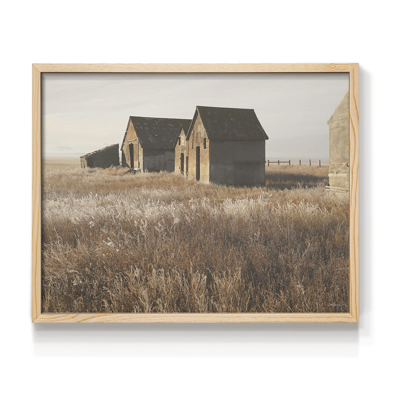 The Old Farm -Framed Print - Restickable, 8" H x 10" W, Natural