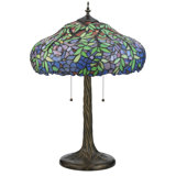 Meyda Tiffany & Stained Glass Metal Table Lamp
