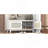 Boho Rattan Entryway Bench With Storage, Cushioned Shoe Bench With Double Doors, Wooden Shoe Organizer Bench For Entryway And Hallway-347946161