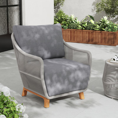 Neamiah Metal Outdoor Lounge Chair