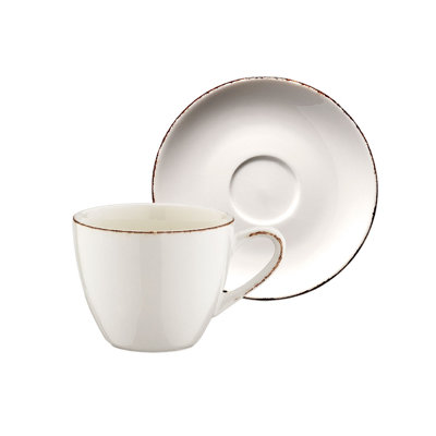 Porcelain Espresso Cup and Saucer