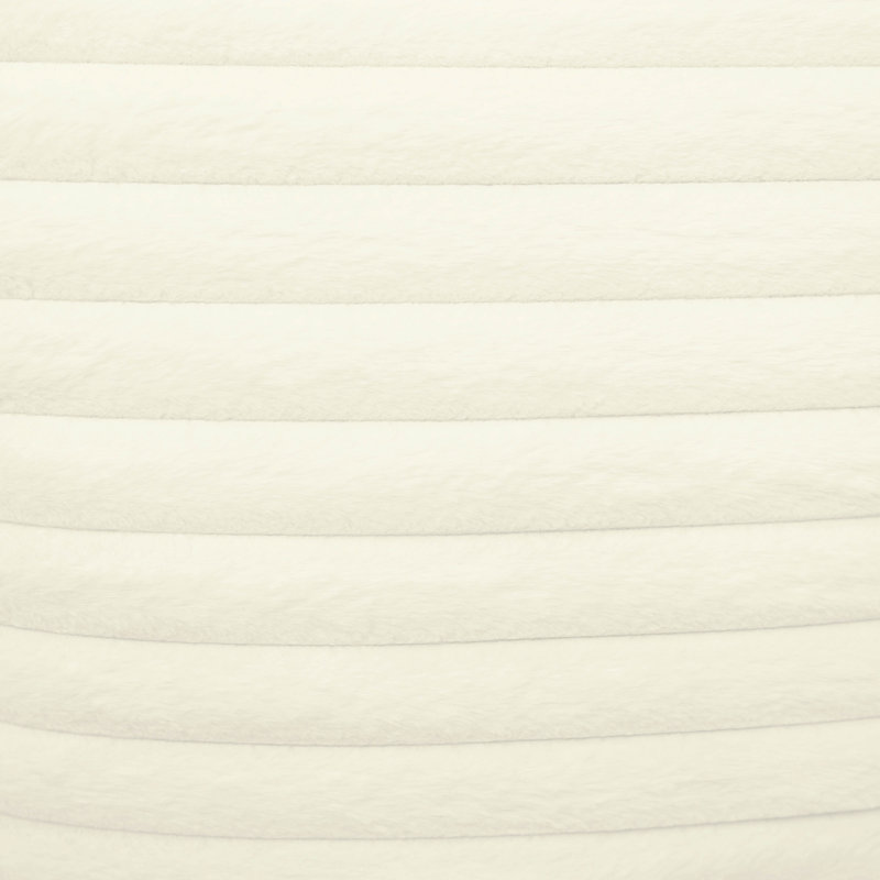 Cream Faux Fur Square Accent Pillow 21"