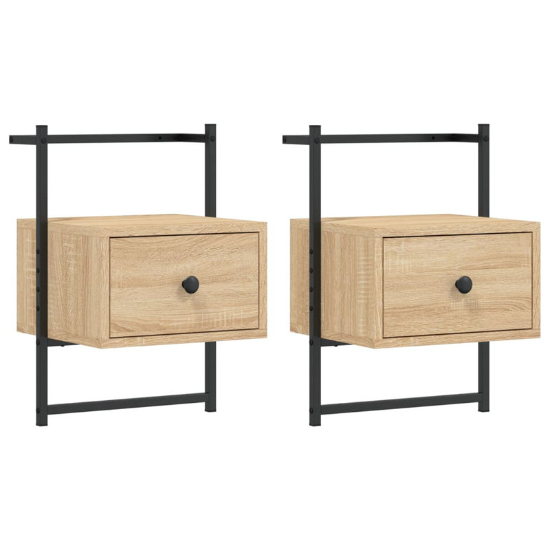 Huckstep 35cm W Bedside Table, Sonoma Oak, 1