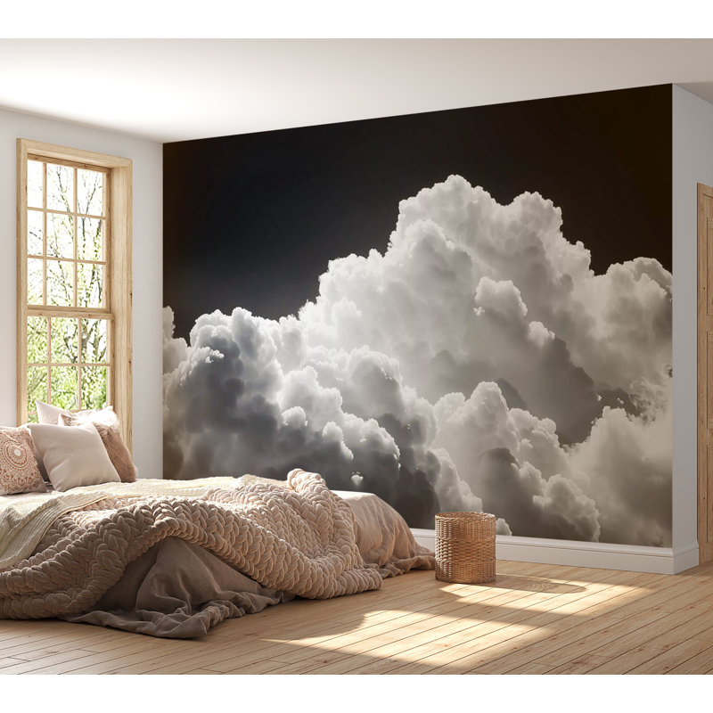 Murale paysage pelez et collez - Jeu illimité de soleil, L 82 po x l 115 po