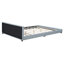 Lit plateforme tapissier grand et simple TG, lit mère et enfant, similicuir