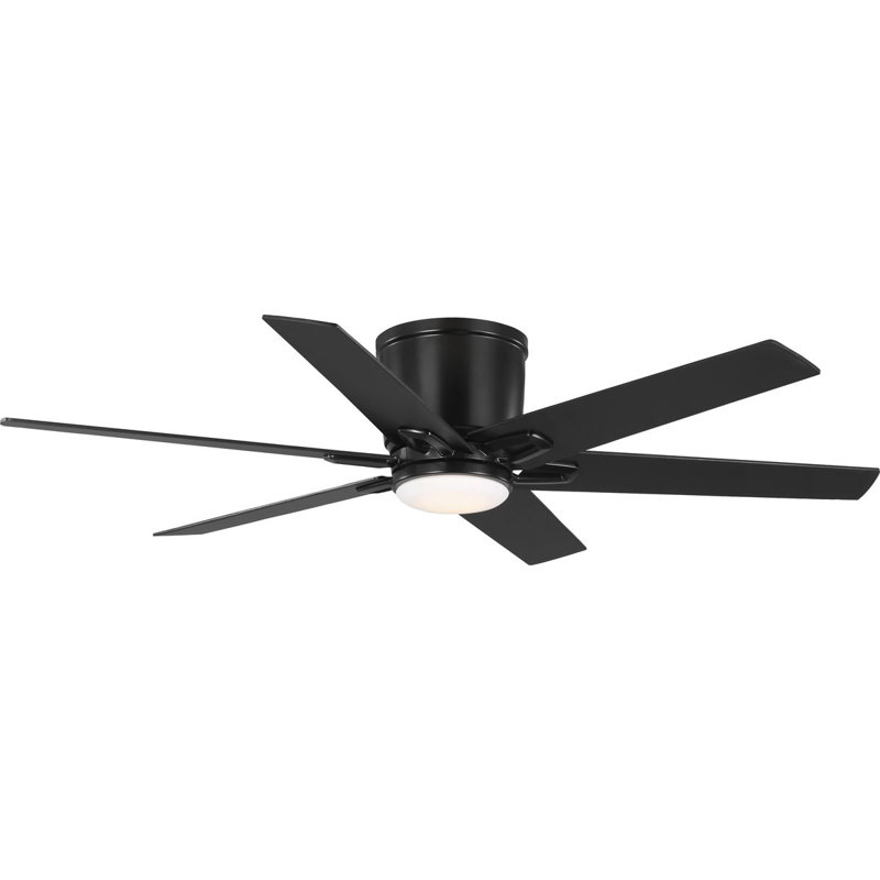  Ventilateur de plafond de 54 pouces avec éclairage DEL, Noir mat