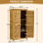 Outdoor Storage Cabinet, Wood Garden Shed, Pool Storage Shed with Lockable Door, Waterproof Roof and 2 Removable Shelves, Vertical Outside Storage Shed for Patio