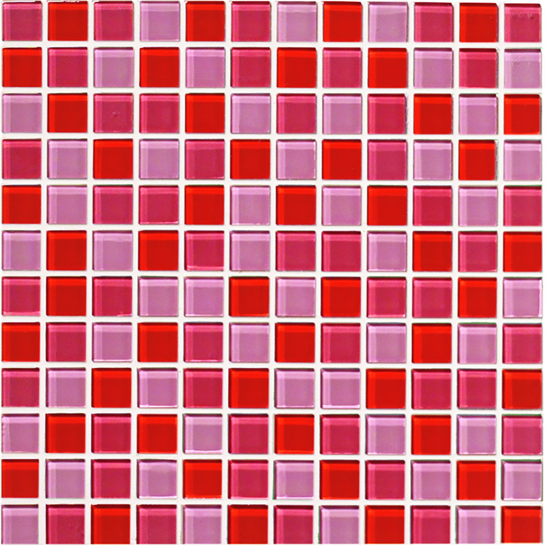 Torch Song 1'' W x 1'' L Glass Tile Grid Mosaic Sheet PIXL 