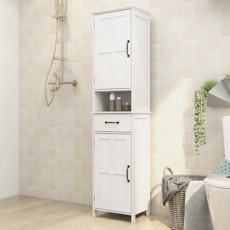 Slim Bathroom Storage Cabinet with Drawers