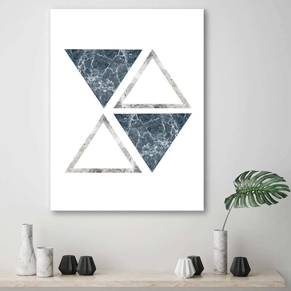 Leinwandbild Abstract Marble Triangles