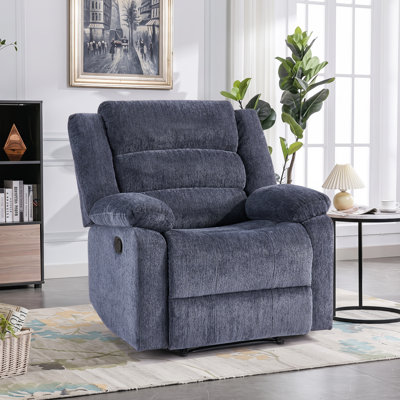 Fauteuil inclinable manuel rembourré de 38 po de largeur Jerneshia