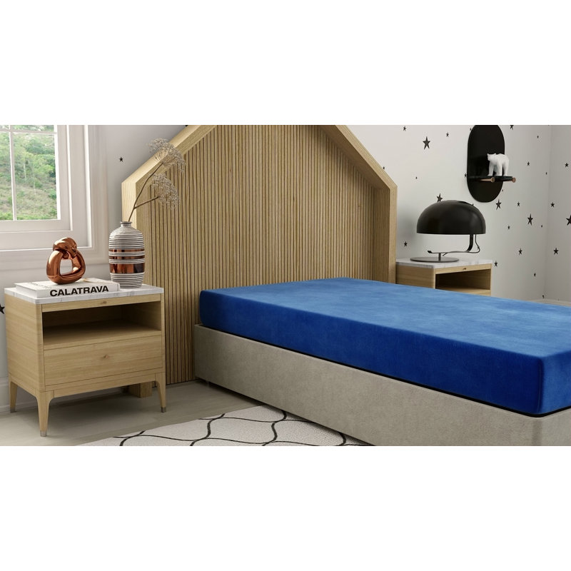 Kids Pedic 7" Waterproof Blue Twin Mattress