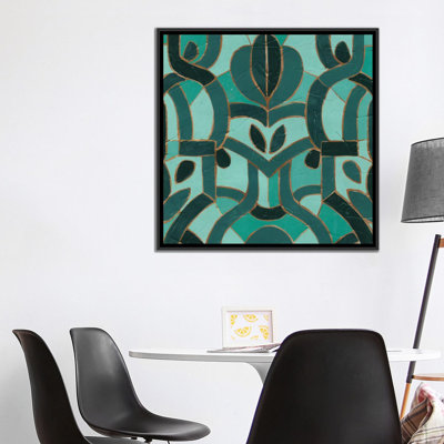 «Turquoise Mosaic I», impression sur toile tendue