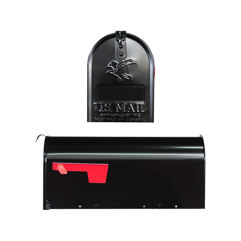 Extruded Aluminum Post Mounted Mailbox, 7" H x 8" W x 20.5" D