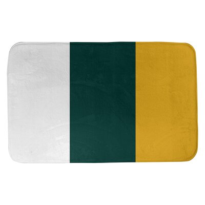 Oakland Baseball Rectangle Memory Foam Non-Slip Striped Bath Rug -  East Urban Home, 8737945A83CB4EF0B327BACF4825062A