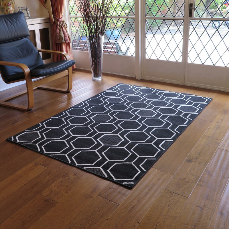 Joanna Geometric Hand Woven 120cm X 170cm Indoor / Outdoor Area Rug