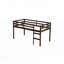 Lit mezzanine simple en bois massif avec échelle-1084012275