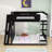Bunk Bed With Desk, Storage Shelves USB And LED Light-1471702003-1471701994