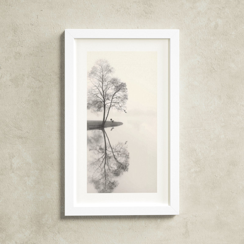 Tranquil Tree by Nicholas Bell, White, 18.21" H x 11.21" W x 0.88" D
