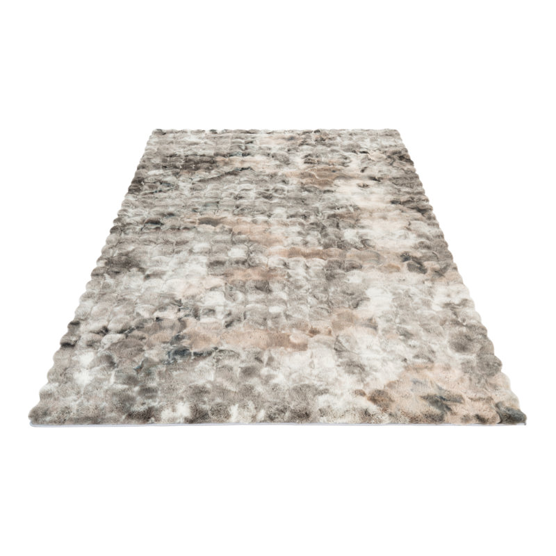 Camouflage Abstract Hand Tufted Area Rug, Grey/Brown/Blue, Rectangular 160 x 230cm