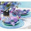 Ray Placemat in Periwinkle/Seafoam