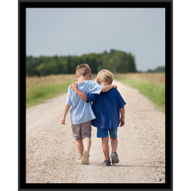 Cadre photo incliné en bois, Incliné noir, 16 x 20