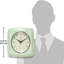 Infinity Instruments - Horloge murale rétro - Horloge carrée de 9 pouces - Mid-Century silencieux - Horloge de cuisine - Horloge murale - Diner