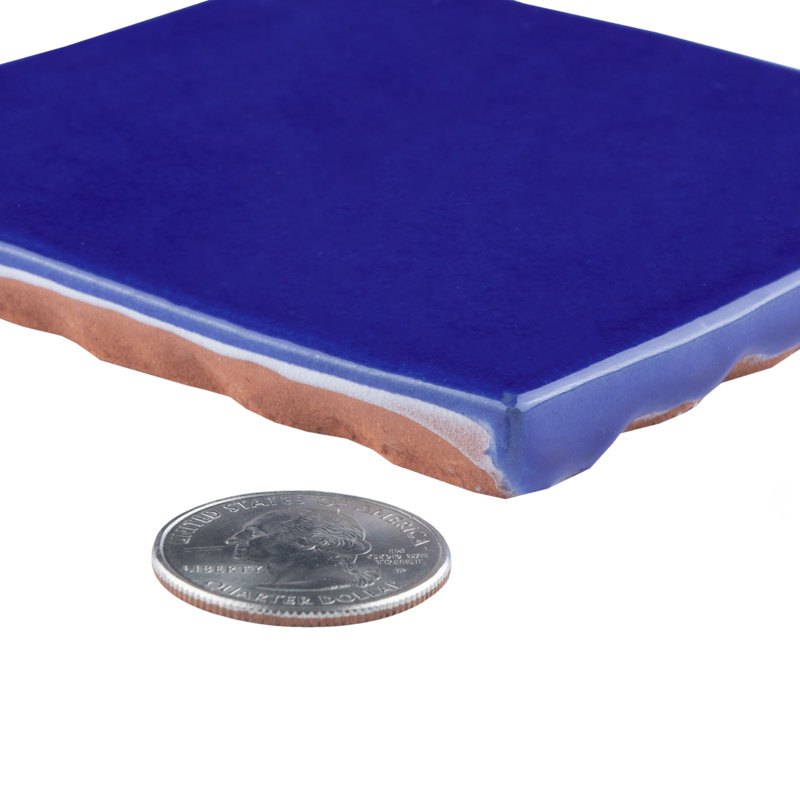 Viva Antic Handmade 4" x 4" Ceramic Tile, Blue