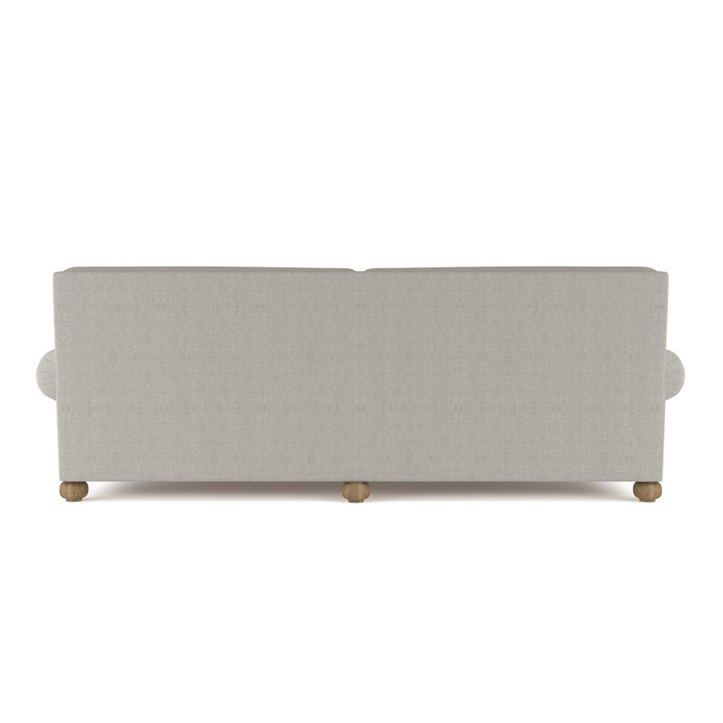Leroy Rolled Panel-Arm Daybed with Bun Feet, Vintage Leather Blanc, Natural