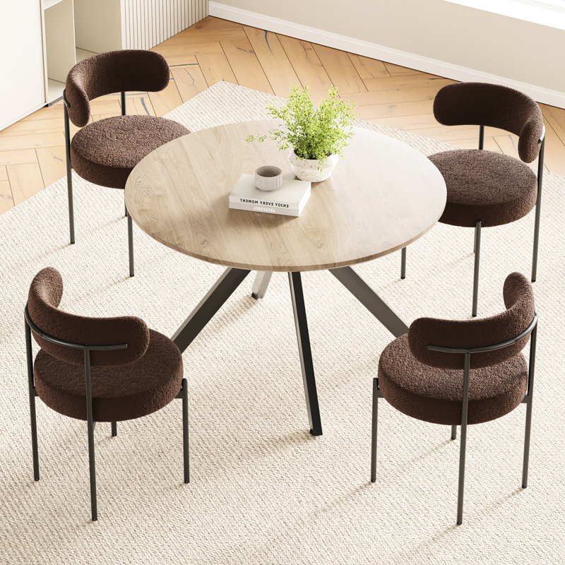 Solid Wood Round Dining Kitchen Table