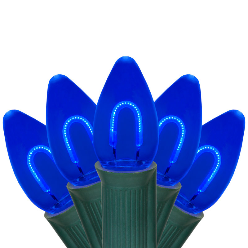 Shatterproof LED Filament Christmas Lights, Blue