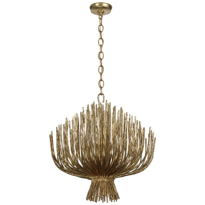 Chapman & Myers Astra 42" Sculpted Chandelier, 27" H x 23.75" W x 23.75" D, Gilded Iron