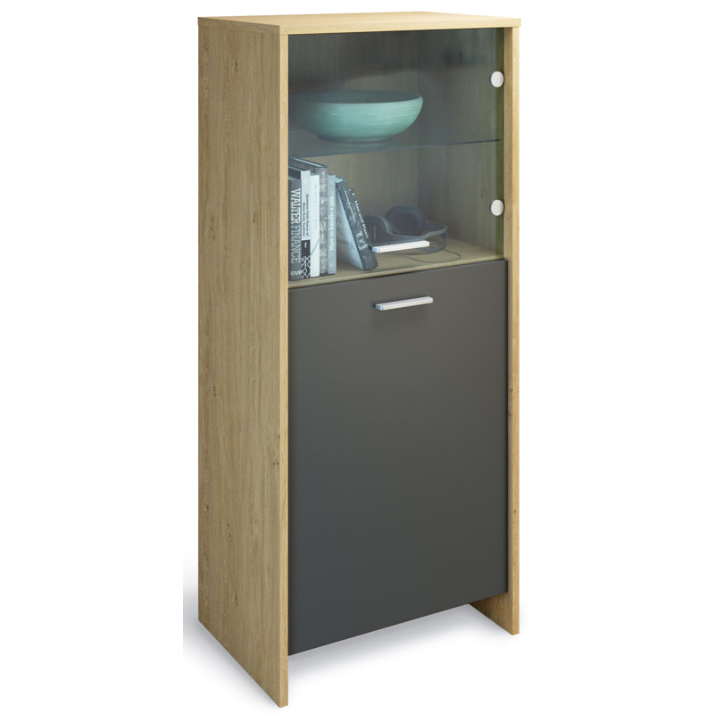 Dunnavent Display Cabinet, Grey/Oak