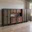 7-Piece Industrial Garage Storage Set with 2 Tool Chests, 2 Wall Cabinets & 3 Freestanding Cabinets