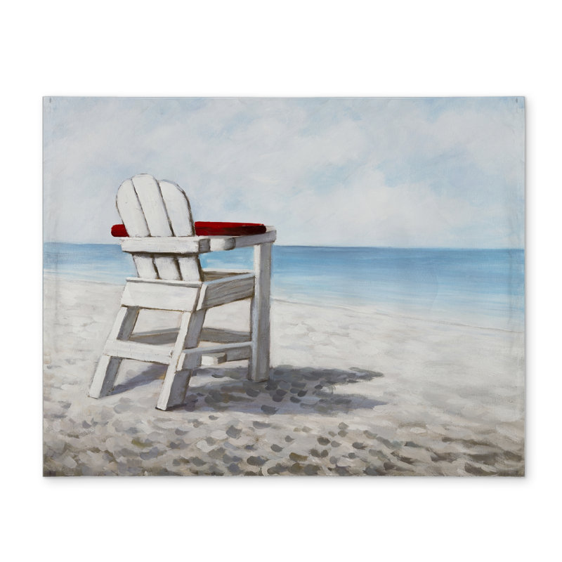 Napperon blanc pour chaise de plage | Décoration de chambre contemporaine