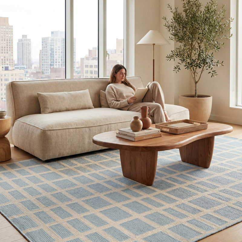  Tapis intérieur / extérieur moderne Vanya, Rectangle 4' x 6'