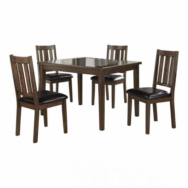 5Pc Dining Set Table With 4 Chairs