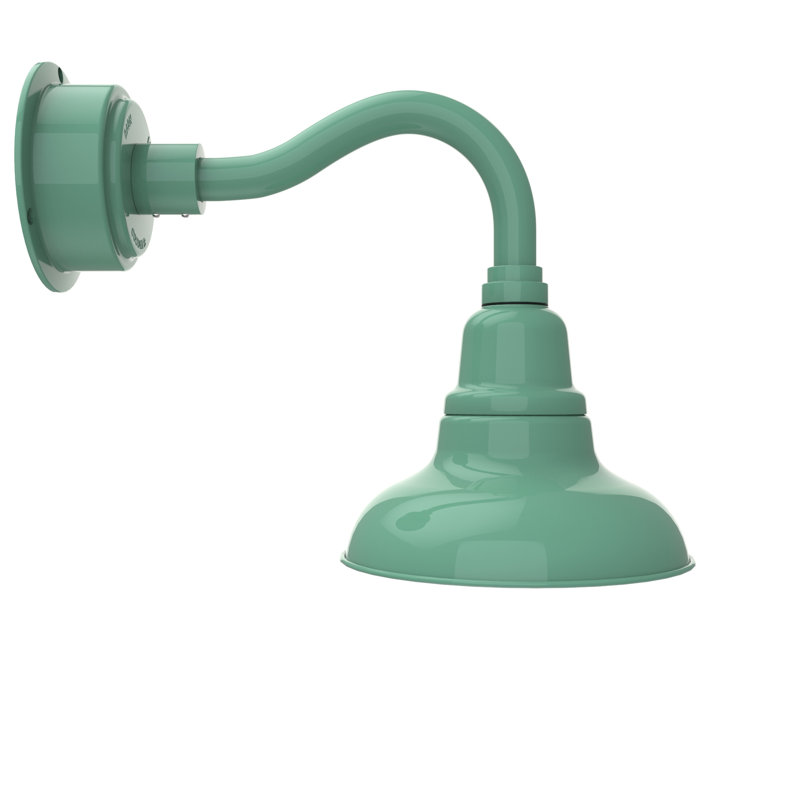 Idella LED Barn Light, Jade, 12" H x 8" W x 16" D