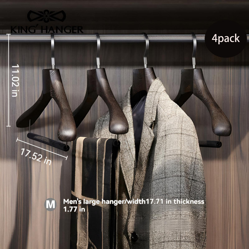 Cintres en bois noir Elegant, 4