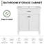 Meuble-lavabo autoportant avec lavabo en céramique, tablettes réglables et portes à fermeture douce -1431352658