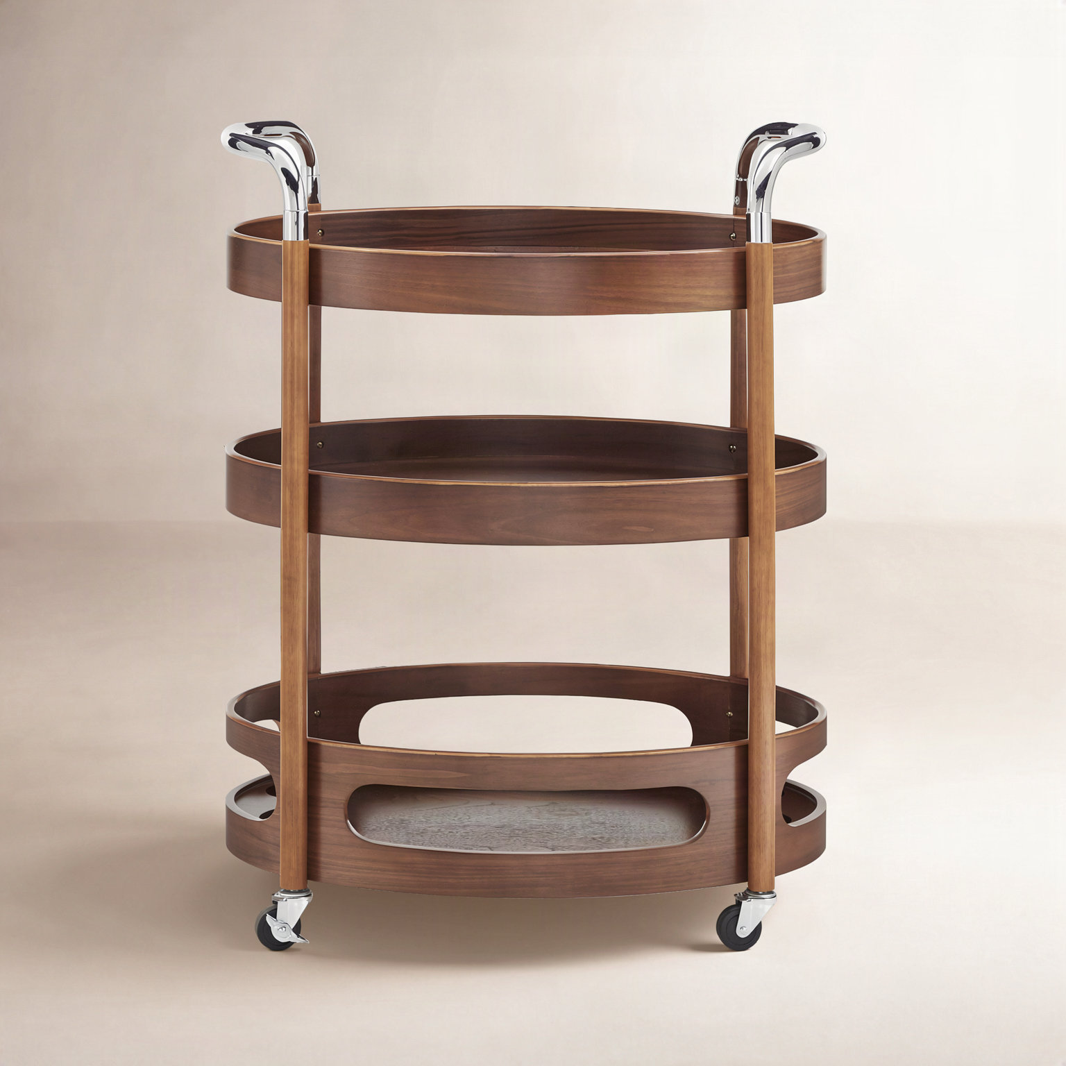 Bar Cart, Walnut, Walnut