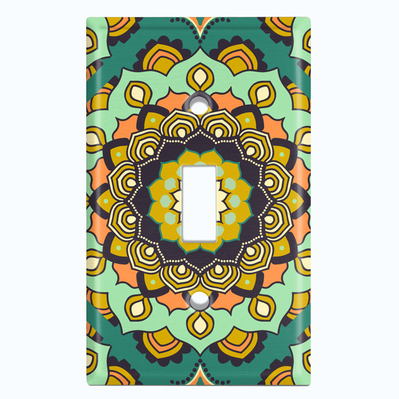 Patterned 1 - Gang Toggle Light Switch Standard Wall Plate