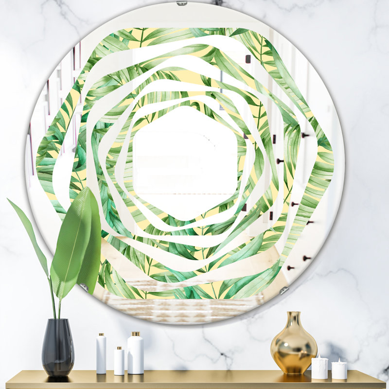 Miroir mural Whirl Foliage Coastal, H 31,5 po x l po, Feuillage tourbillonnant