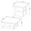 Ensemble de 2 tables basses et tables de bout carrées, pin foncé